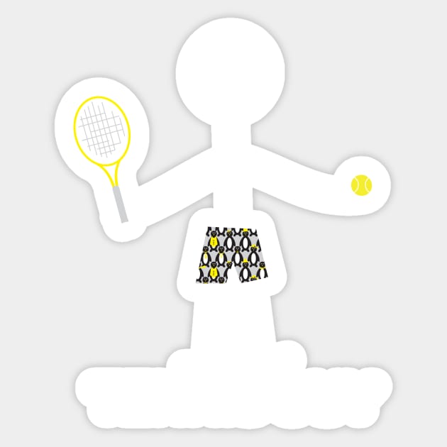 Funny Mens Tennis Guy Sticker by whyitsme